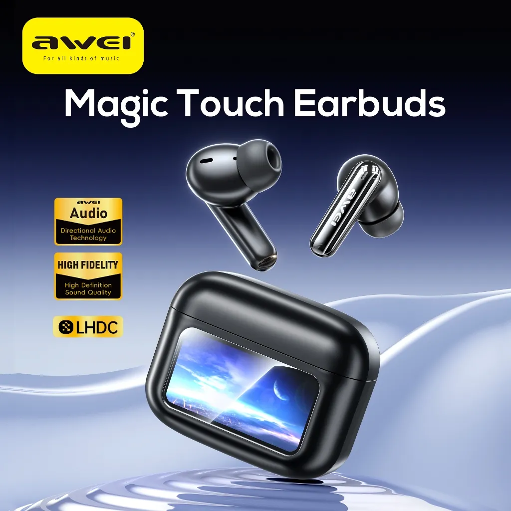 Đánh giá Tai nghe Bluetooth Awei T56: Chống ồn ANC+ENC, Màn hình cảm ứng | Giá tốt 2024