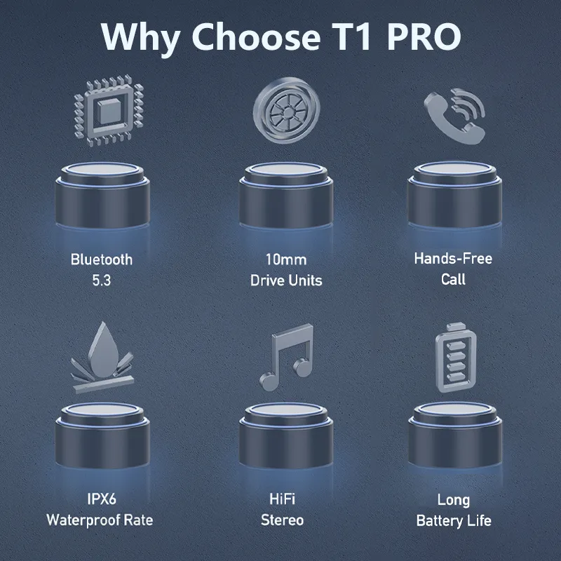 Ảnh Tai Nghe Bluetooth Chính Hãng Awei T1 Pro TWS Không Dây Chống Nước IPX6 có Mic HD Pin Trâu 3