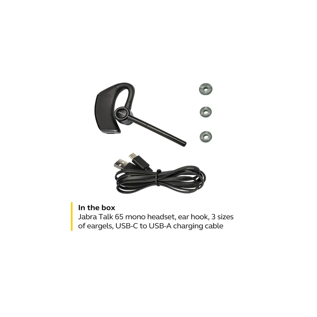 Ảnh Tai Nghe Bluetooth Chống Ồn Jabra Talk 65 Chống Bụi Nước IP54, Sử Dụng 14 tiếng Hàng Chính Hãng 4