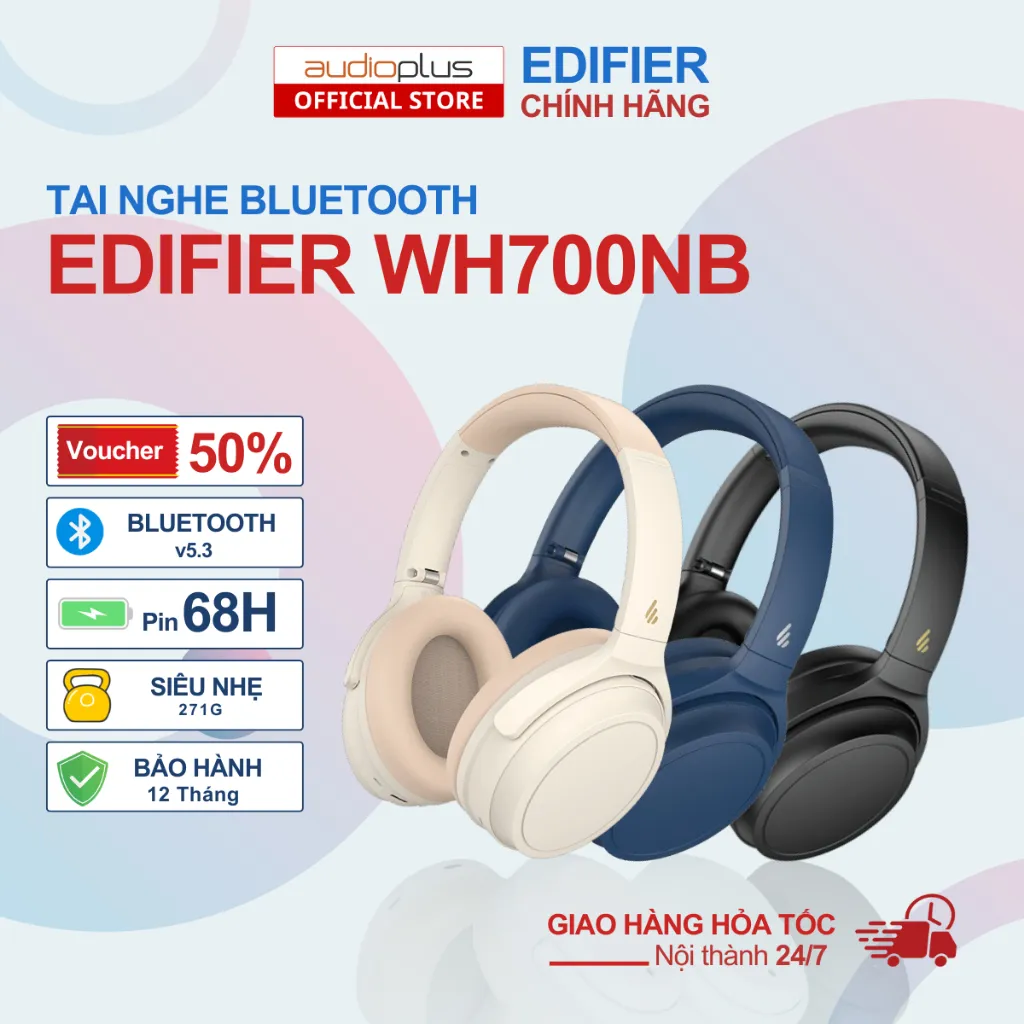 Ảnh Tai nghe bluetooth chụp tai EDIFIER WH700NB - BT v5.3 - Pin trâu 68 giờ - Chống ồn chủ động 1