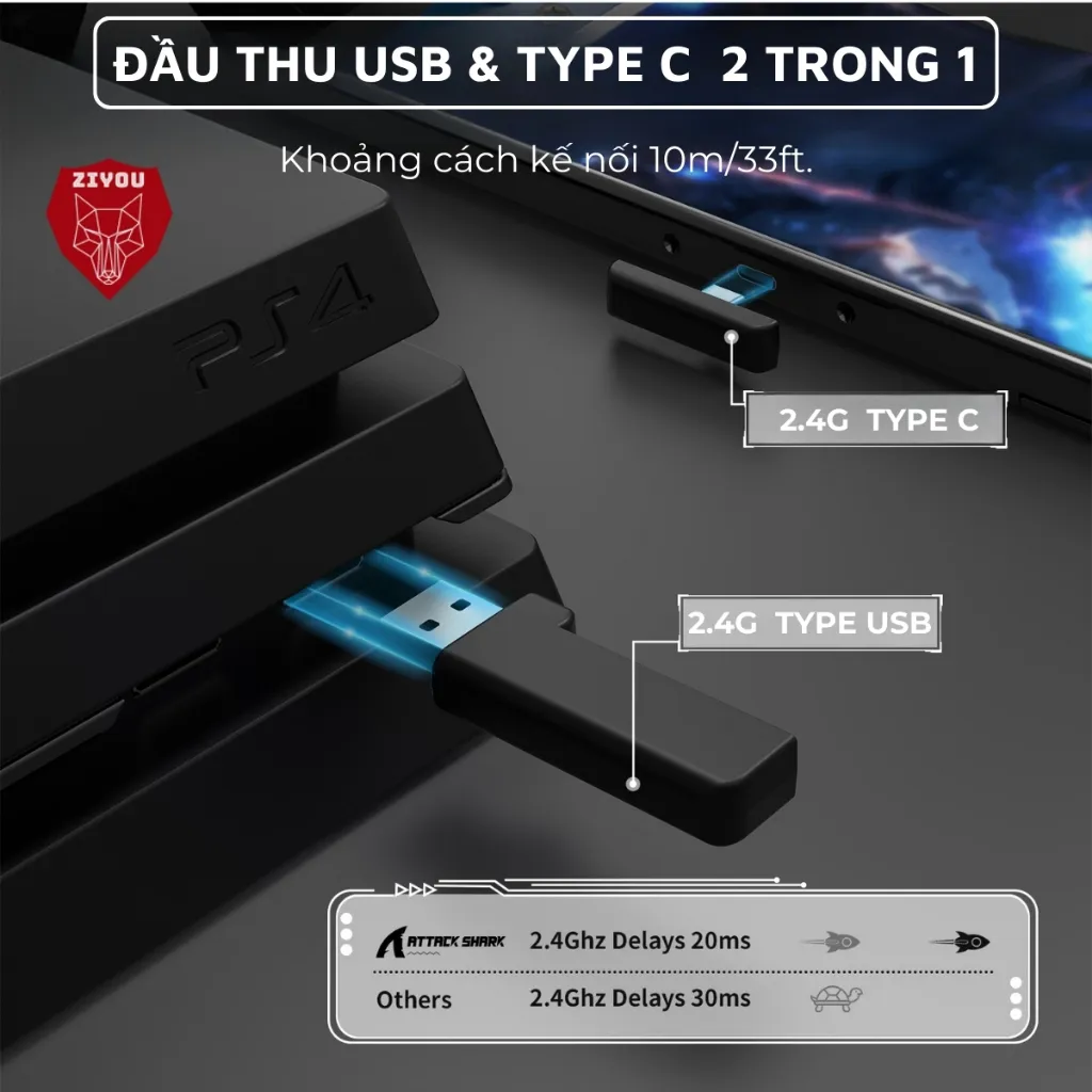 Ảnh Tai Nghe Bluetooth Chụp Tai Không Dây Headphone Attack Shark L80 Âm Bass 3D Chơi Game Giải Trí 3