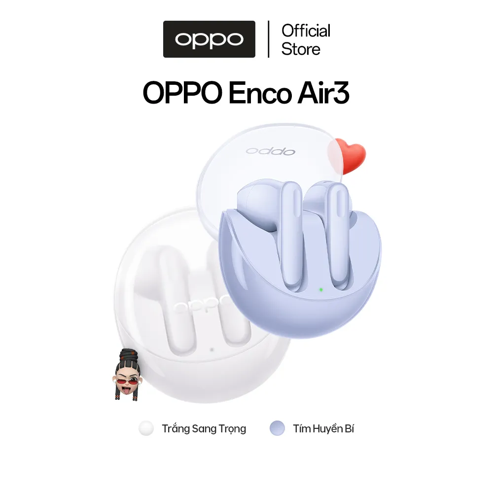 Ảnh Tai Nghe Bluetooth Không Dây TWL OPPO Enco Air 3 | Âm thanh vòm | Khử ồn cuộc gọi AI - Hàng Chính Hãng 1
