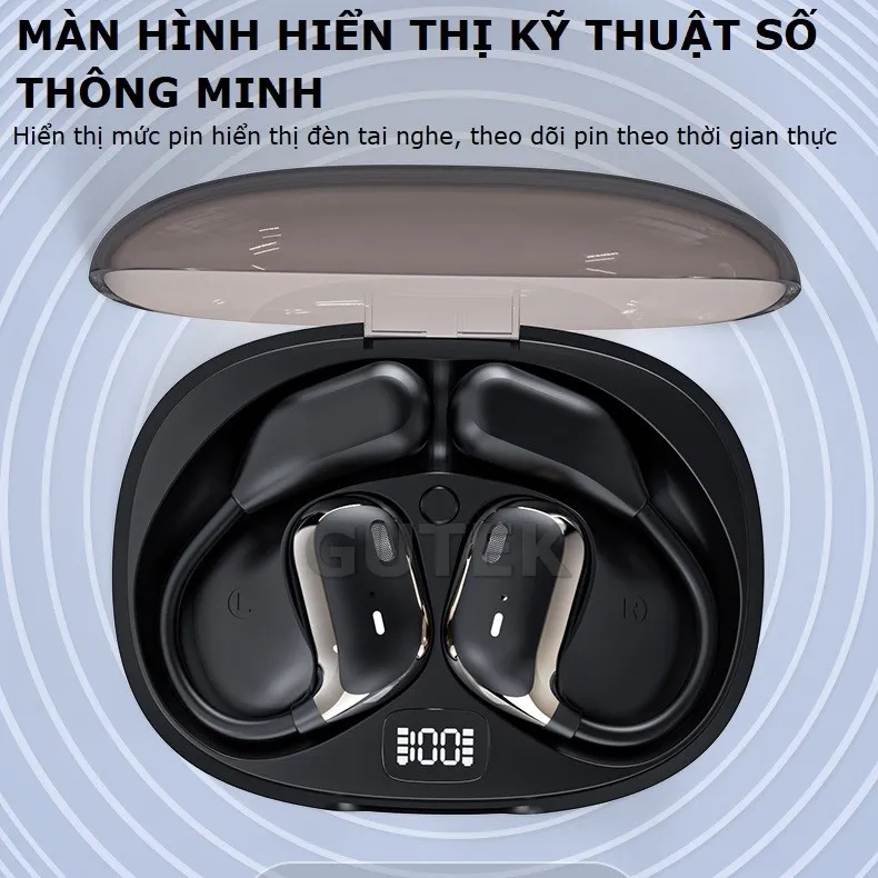 Ảnh Tai Nghe Bluetooth Không Dây Cài Tai Điện Thoại Bluetooth 5.4 Chống Nước Hifi Micro Khử Tiếng Ồn - Gutek JM15 4