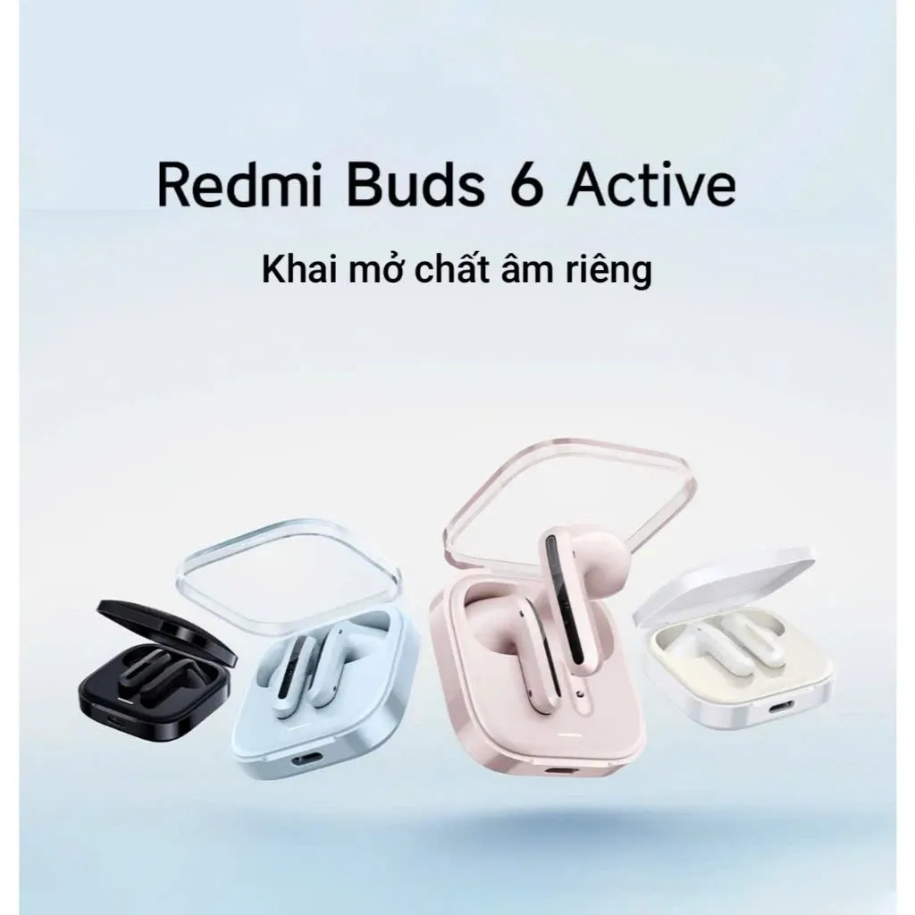 Ảnh Tai nghe Bluetooth Redmi Buds 6 Active | Thời lượng hoạt động 30h | Micro kép giảm ồn | Giảm độ trễ tốt 1