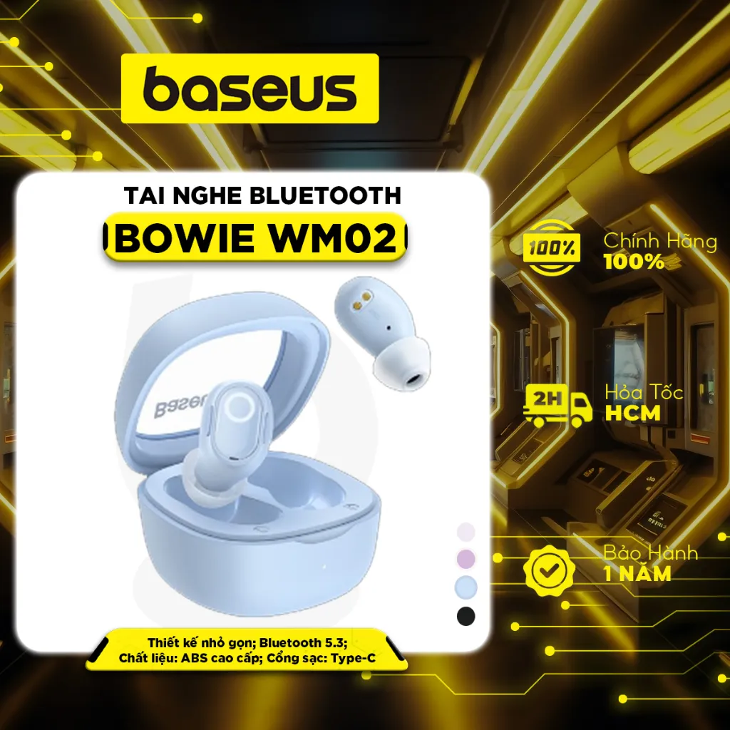 Đánh Giá Tai Nghe Baseus Bowie WM02: Bluetooth 5.3, Pin 25h, App | Giá Tốt