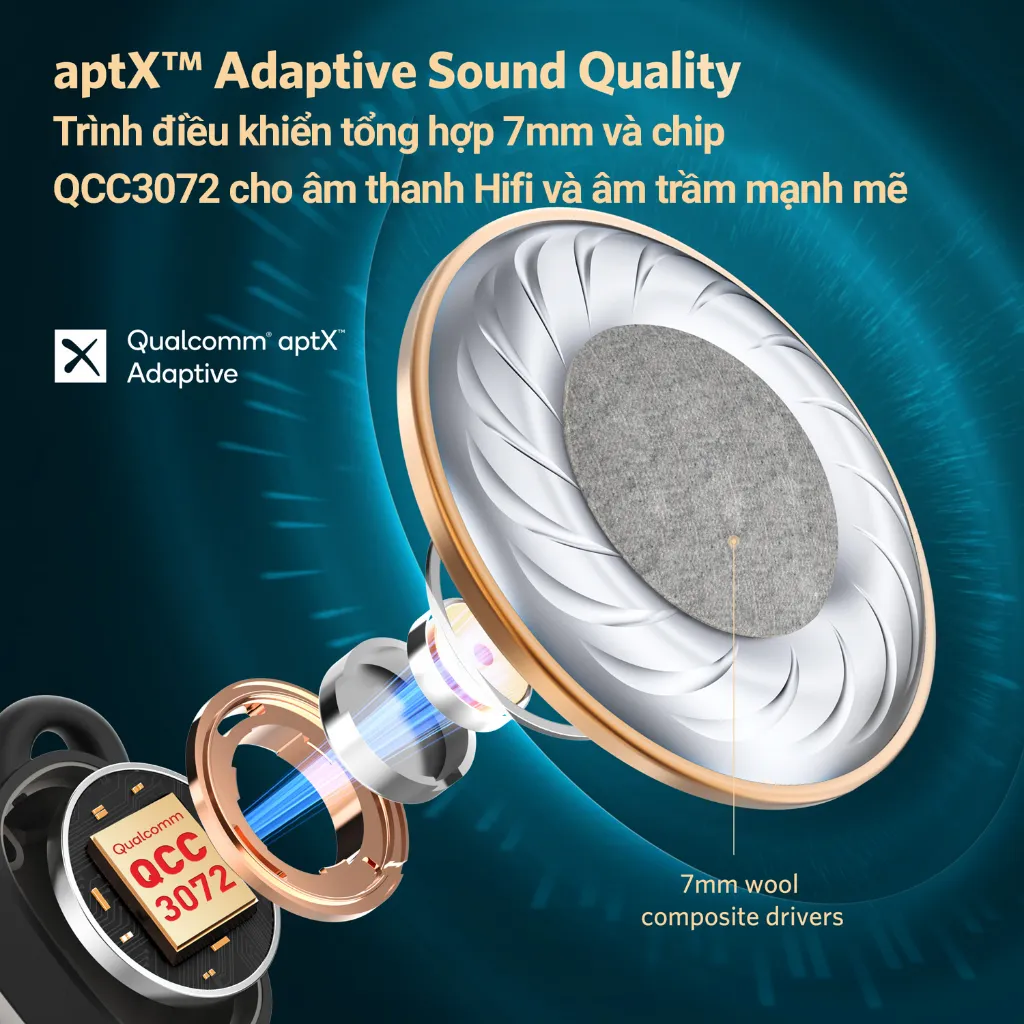 Ảnh Tai nghe Bluetooth True Wireless EarFun Free Pro 3 Bluetooth 5.3 chống ồn ANC chip Qualcomm QCC3072 4
