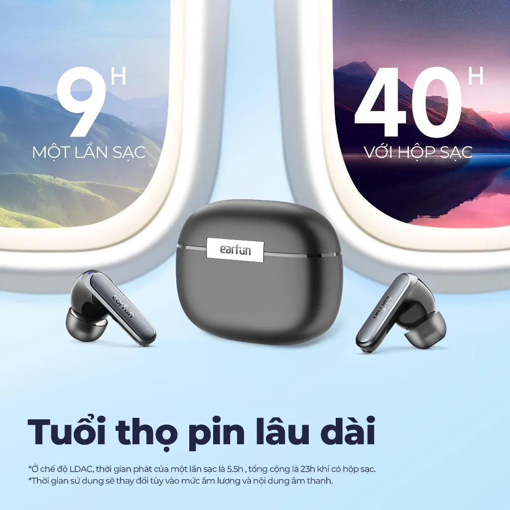 Ảnh Tai nghe Bluetooth True Wireless Earfun Air 2 (2024) âm thanh LDAC, hires thời gian nghe 9h 3