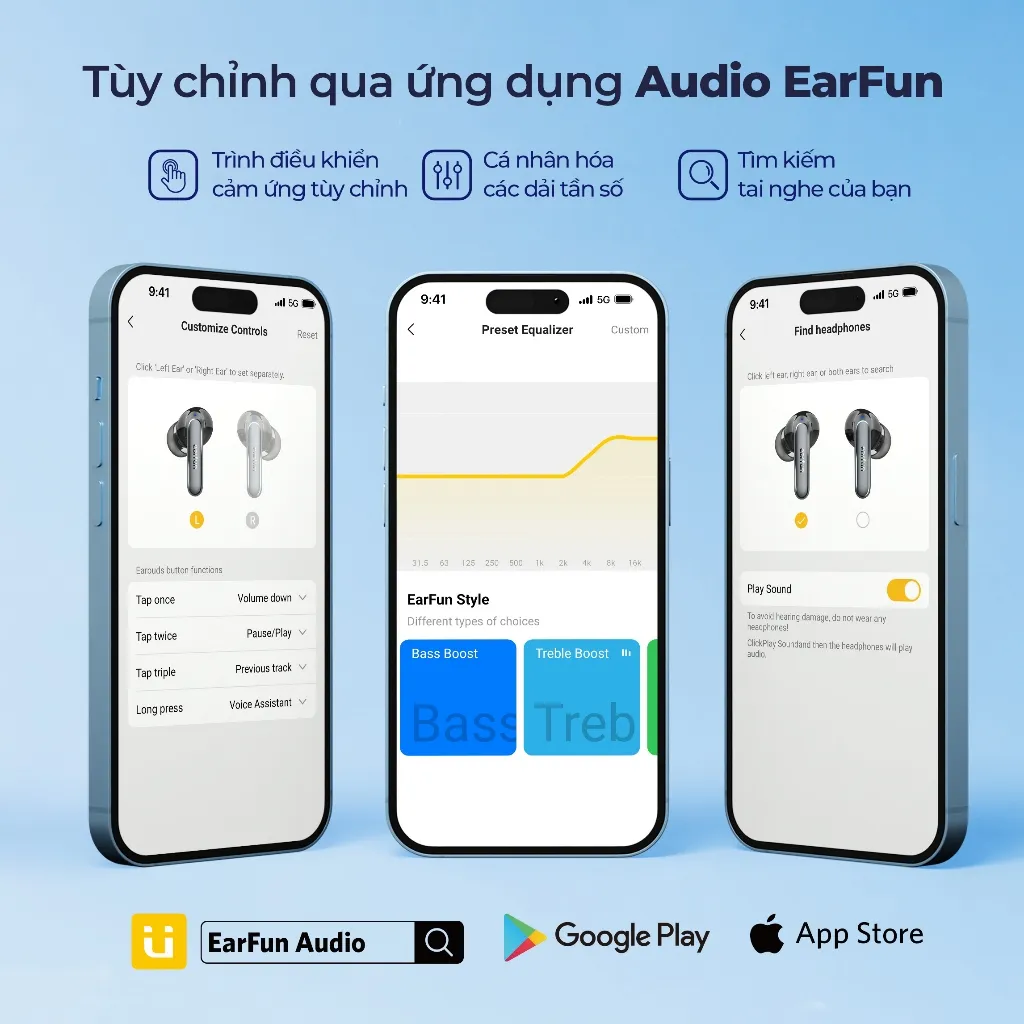 Ảnh Tai nghe Bluetooth True Wireless Earfun Air 2 (2024) âm thanh LDAC, hires thời gian nghe 9h 4