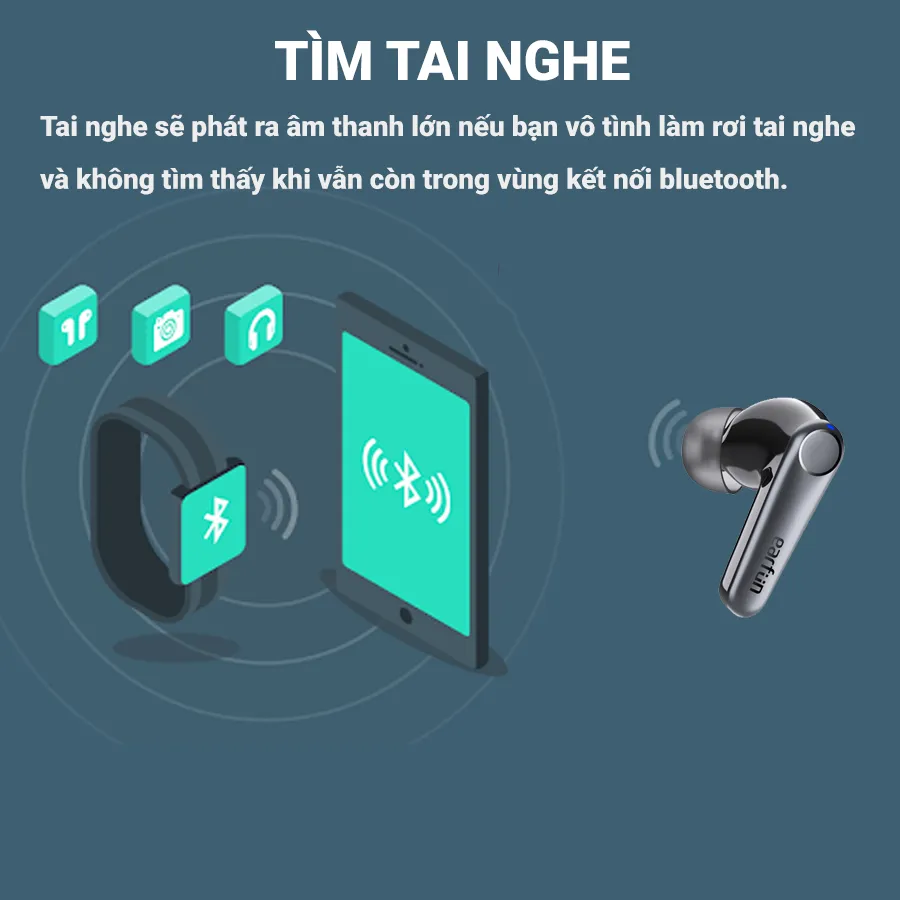 Ảnh Tai nghe Bluetooth True Wireless Earfun Air Pro 3 lọc gió chống ồn ANC 6 micro bluetooth 5.3 nghe 9h 4