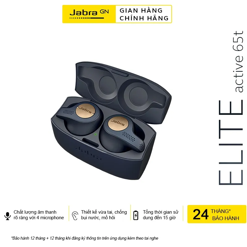 Ảnh Tai Nghe Bluetooth True Wireless Jabra Elite Active 65T (Màu ngẫu nhiên) - Hàng Chính Hãng 2