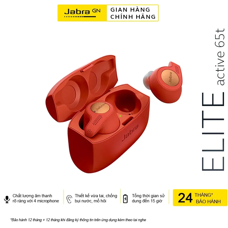 Ảnh Tai Nghe Bluetooth True Wireless Jabra Elite Active 65T (Màu ngẫu nhiên) - Hàng Chính Hãng 3