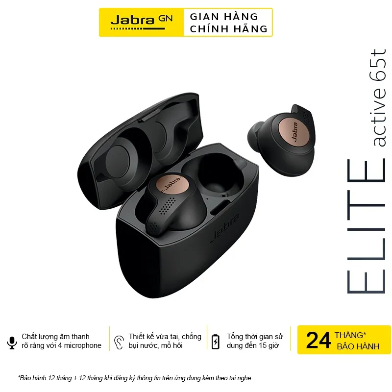 Ảnh Tai Nghe Bluetooth True Wireless Jabra Elite Active 65T (Màu ngẫu nhiên) - Hàng Chính Hãng 4