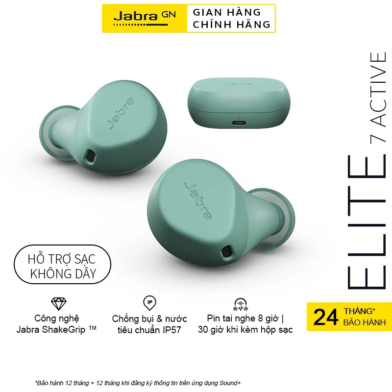 Ảnh Tai Nghe Bluetooth True Wireless JABRA ELITE ACTIVE 7 Chống ồn ANC 2 micro IP57 Mono Model 2