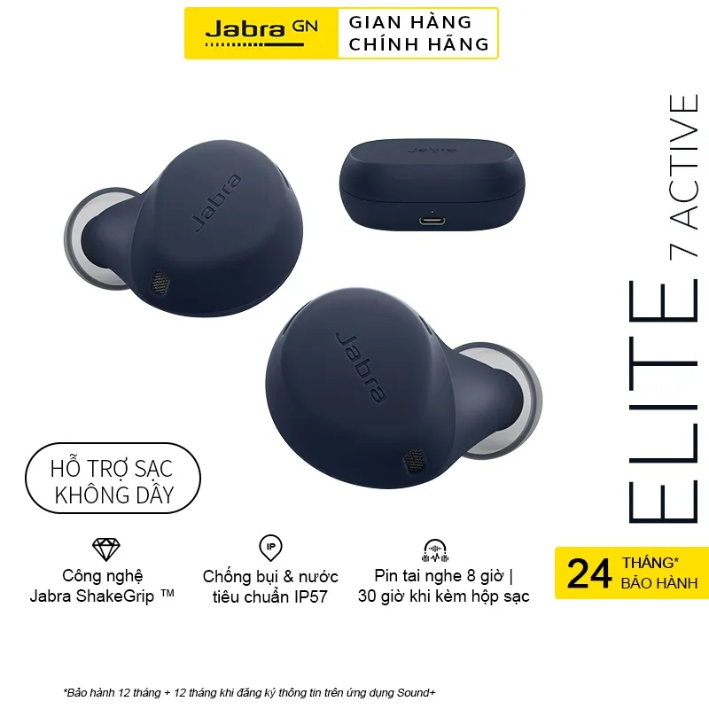 Ảnh Tai Nghe Bluetooth True Wireless JABRA ELITE ACTIVE 7 Chống ồn ANC 2 micro IP57 Mono Model 3