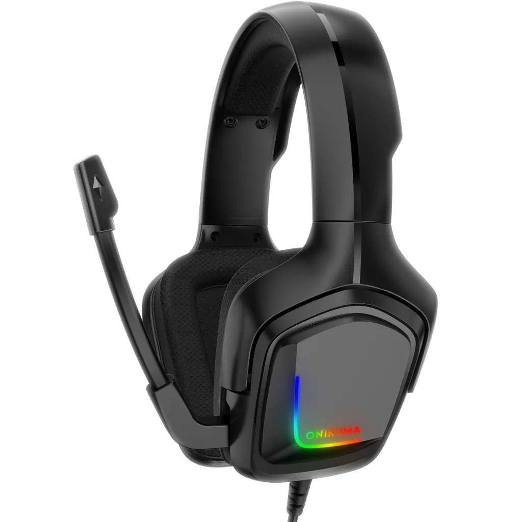 Ảnh Tai Nghe Chơi Game Chuyên Nghiệp Onikuma K20 - Có Dây Có Mic Đèn Led RGB - Hàng Chính Hãng 1