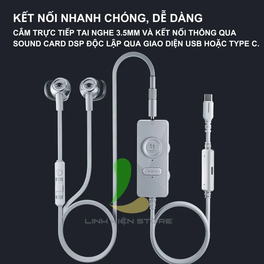 Ảnh Tai nghe chơi game HOSAN Plextone G21 kèm Gaming Sound Card GS21 hỗ trợ âm thanh đa năng 4