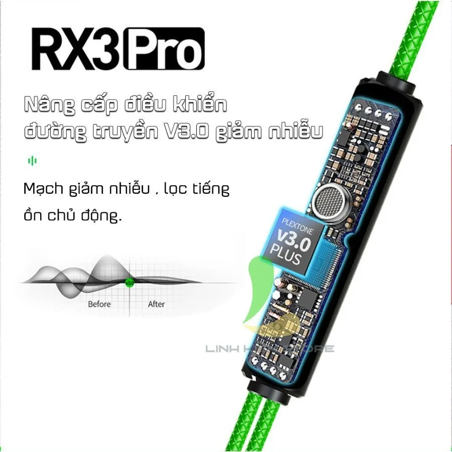 Ảnh Tai nghe chơi game HOSAN xMowi RX3 PRO trang bị mic rời cùng jack 3.5mm tiện lợi 3
