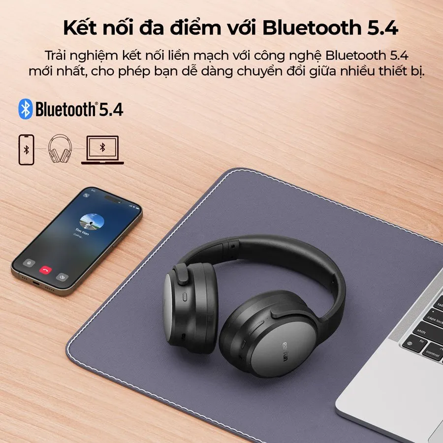 Ảnh Tai nghe chụp tai Bluetooth Earfun Tune Pro chống ồn ANC thời gian nghe 120h 2