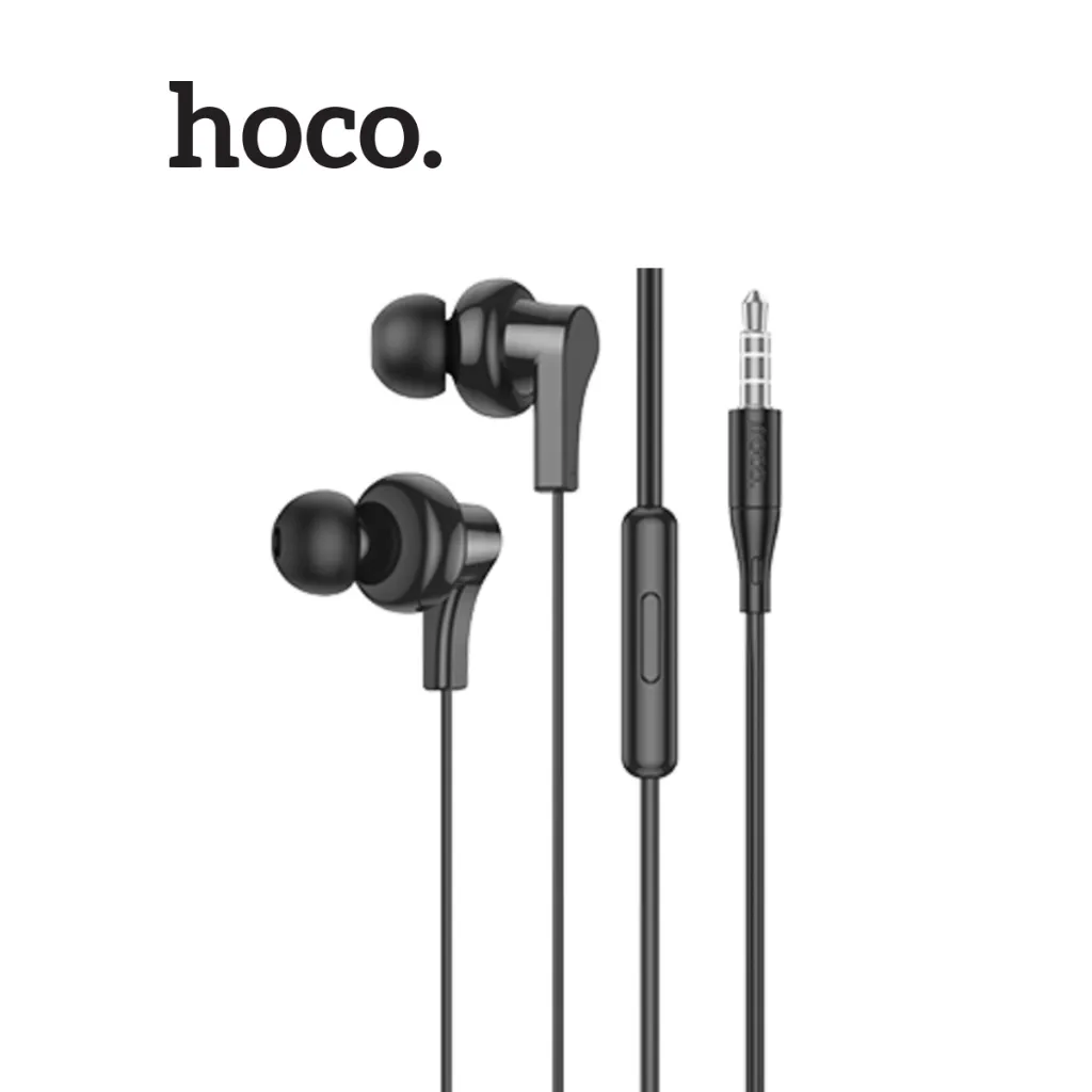 Ảnh Tai nghe có dây  jack cắm 3.5mm Hoco M114 , hỗ trợ mic đàm thoại , dây dài 120cm , nút cao su chống tiếng ồn 1
