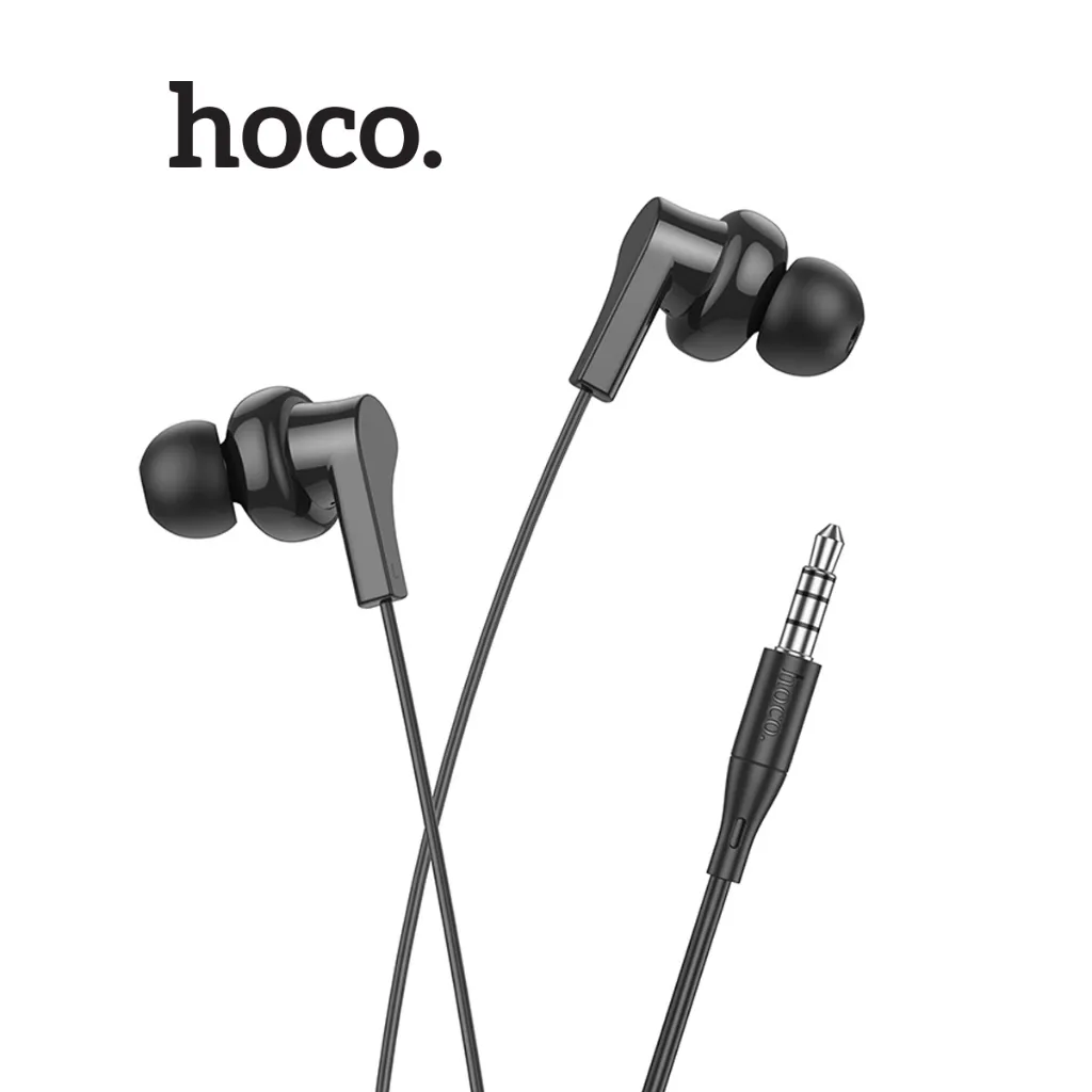 Ảnh Tai nghe có dây  jack cắm 3.5mm Hoco M114 , hỗ trợ mic đàm thoại , dây dài 120cm , nút cao su chống tiếng ồn 2