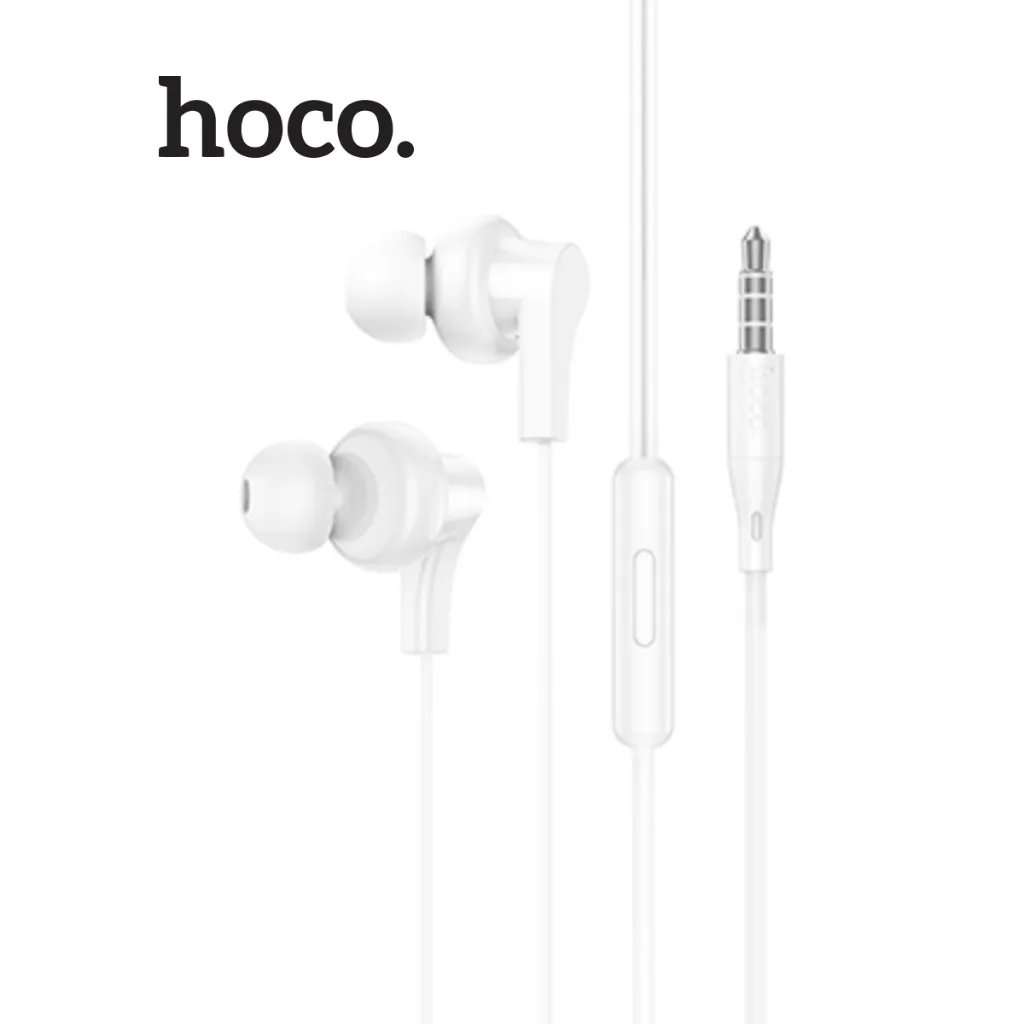 Ảnh Tai nghe có dây  jack cắm 3.5mm Hoco M114 , hỗ trợ mic đàm thoại , dây dài 120cm , nút cao su chống tiếng ồn 3