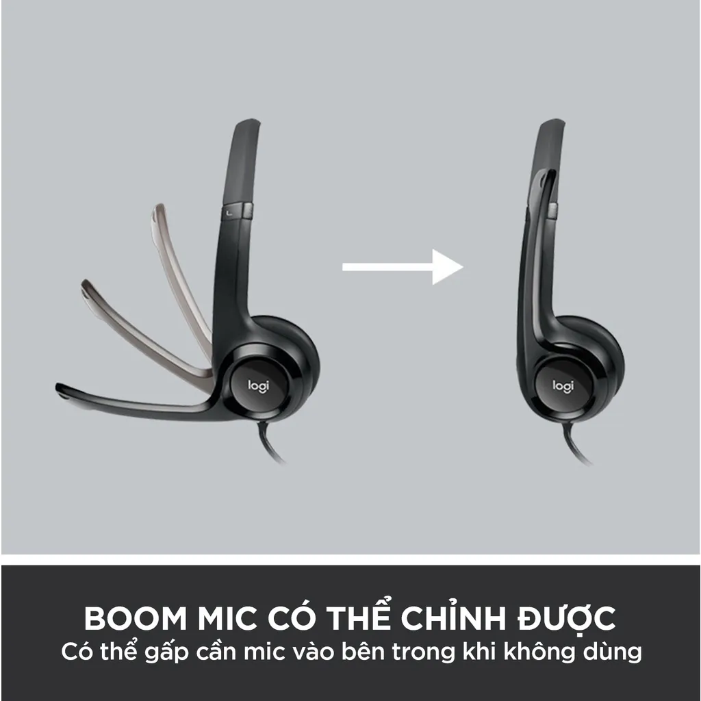 Ảnh Tai nghe có dây Logitech H390 - Mic giảm ồn, quai đeo, chụp tai có đệm, kết nối USB-A 2