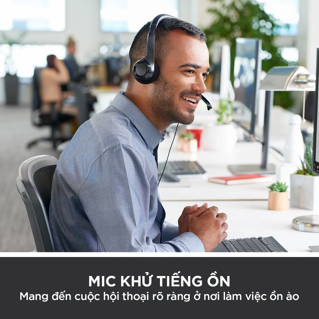 Ảnh Tai nghe có dây Logitech H390 - Mic giảm ồn, quai đeo, chụp tai có đệm, kết nối USB-A 4