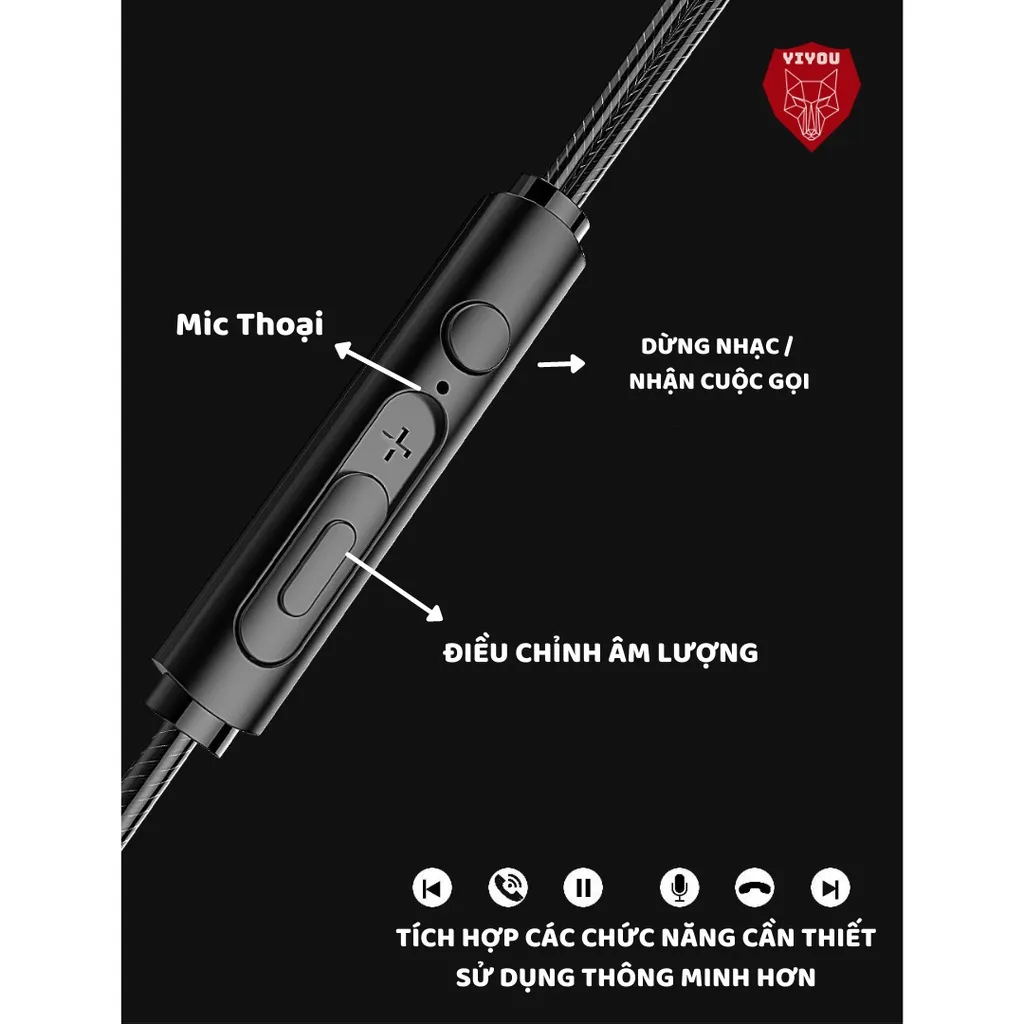 Ảnh Tai nghe có dây nhét tai ZIYOU S2000 BASS cực khủng Driver Dynamic 14mm chiến hết mọi loại game,chống ồn cực tốt 2