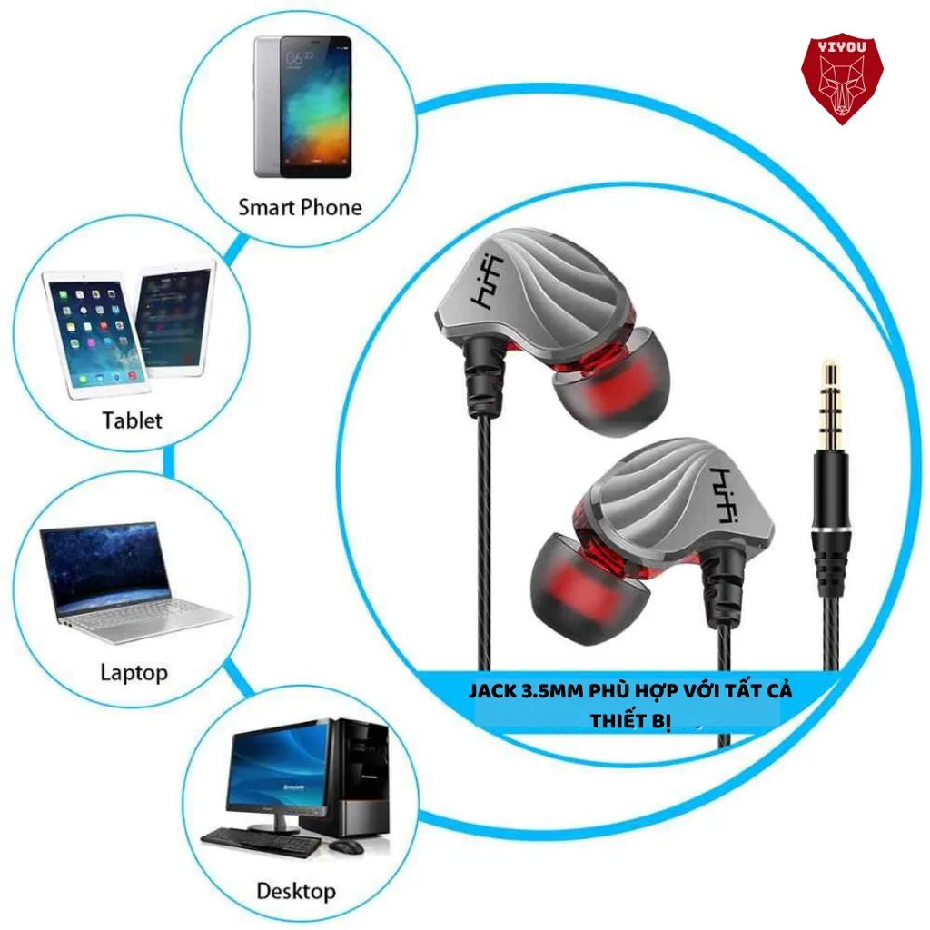 Ảnh Tai nghe có dây nhét tai ZIYOU S2000 BASS cực khủng Driver Dynamic 14mm chiến hết mọi loại game,chống ồn cực tốt 3