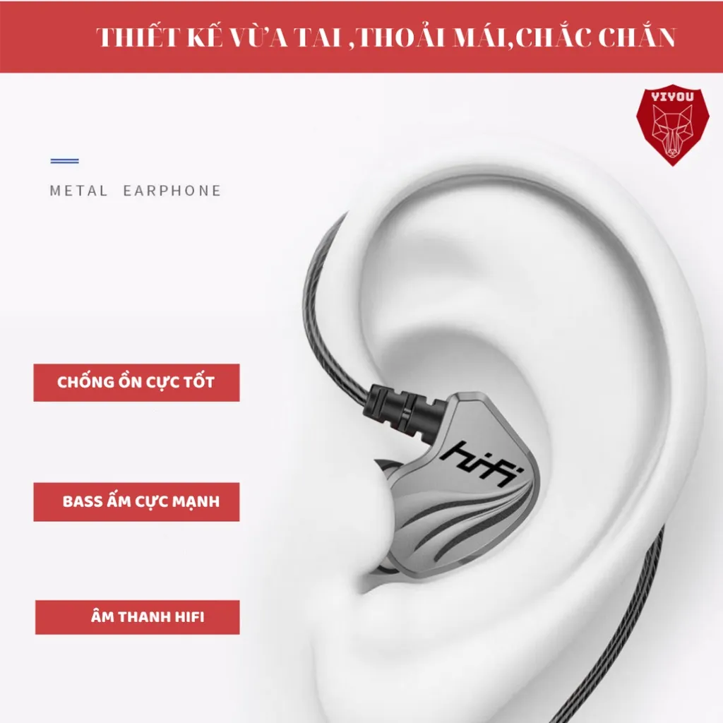Ảnh Tai nghe có dây nhét tai ZIYOU S2000 BASS cực khủng Driver Dynamic 14mm chiến hết mọi loại game,chống ồn cực tốt 4