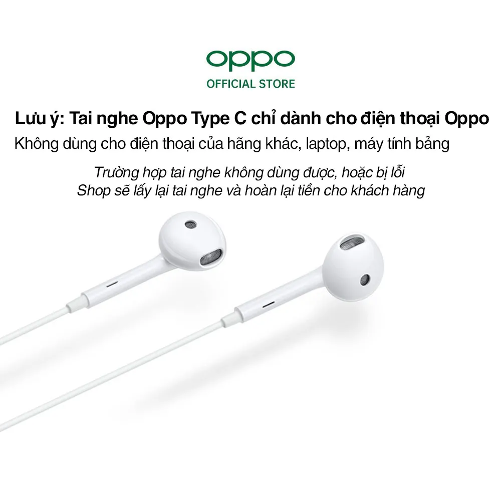 Ảnh Tai nghe có dây Oppo có mic đàm thoại 1.2m có jack cắm 3.5mm và type C DYDX - Hàng bảo hành 30 ngày 1