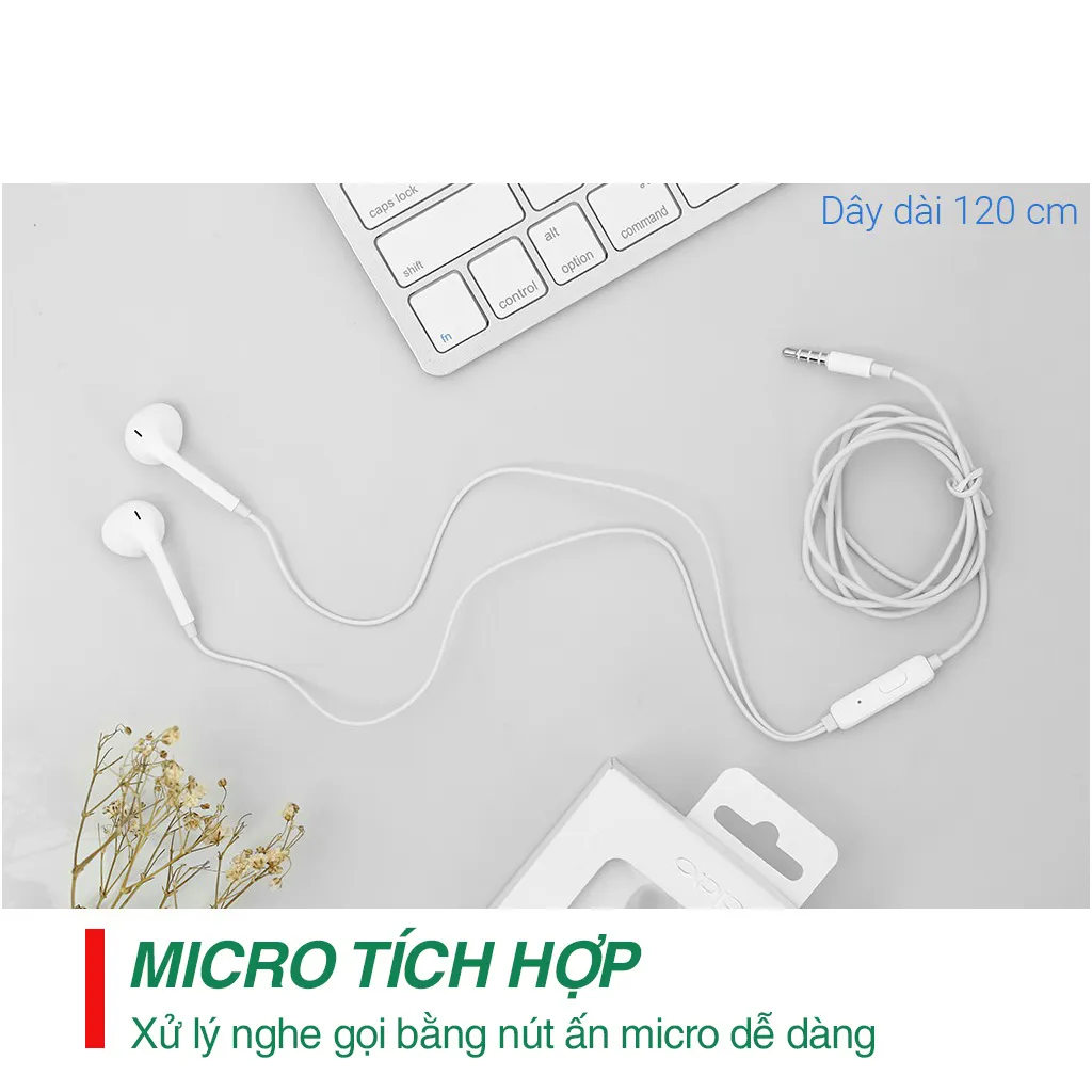 Ảnh Tai nghe có dây Oppo có mic đàm thoại 1.2m có jack cắm 3.5mm và type C DYDX - Hàng bảo hành 30 ngày 4