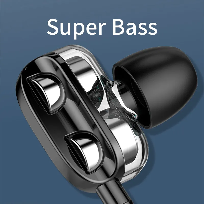 Ảnh Tai nghe có dây Pffee 4 lõi hifi Tai nghe trò chơi Tai nghe Super Bass 3.5mm / Type C có micrô khử tiếng ồn 2