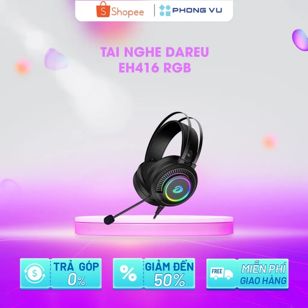 Ảnh Tai nghe DareU EH416 RGB - Bảo hành 12 tháng 2