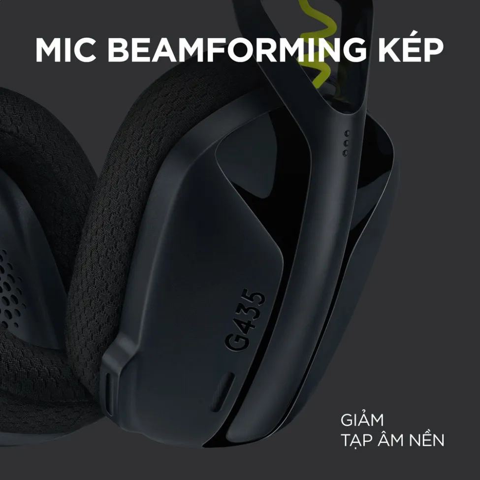 Ảnh Tai nghe game không dây Bluetooth và Lightspeed Logitech G435 – Mic ảo tích hợp, nhẹ, đa tương thích 4