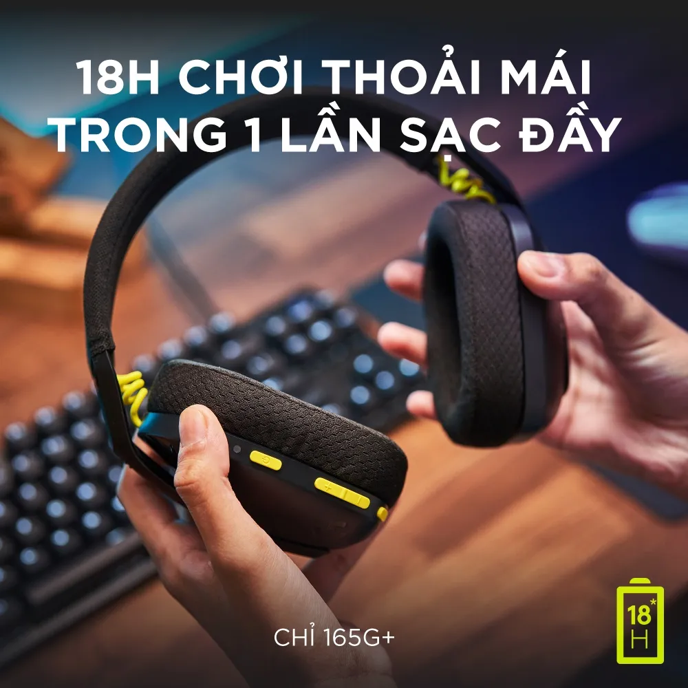 Ảnh Tai nghe gaming Bluetooth và Lightspeed Logitech G435 Mic ảo tích hợp PC Mobile PS5 4