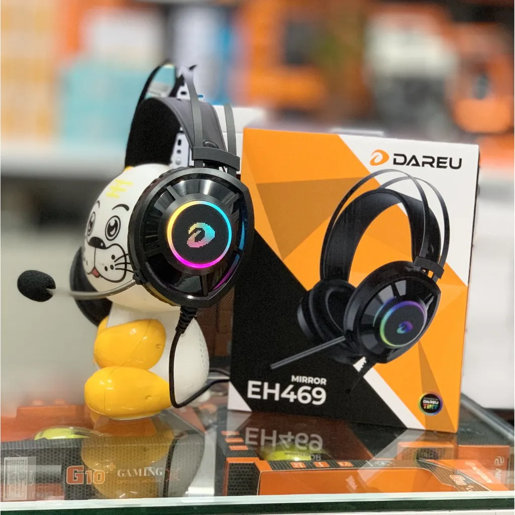 Ảnh Tai nghe Gaming Dareu EH469 Queen 7.1 RGB Led - Hồng Pink Có Tai Mèo 2