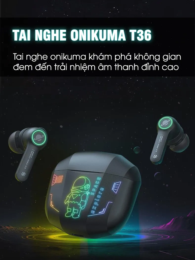Ảnh Tai nghe gaming điện thoại MEMO Onikuma T36 RGB âm thanh vòm HIFI 3D hỗ trợ chơi game không delay Liên quân FF PUBG 1