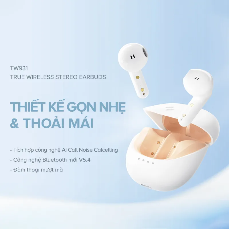 Ảnh Tai nghe Havit TW931 | Thiết kế công thái học - Nghe nhạc lên đến 6h | Màng loa 10mm - Bluetooth V5.4 | BH 12 tháng 1