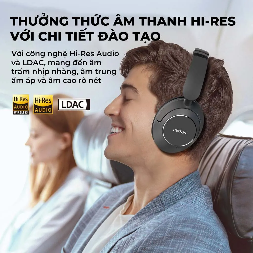 Ảnh Tai nghe headphone bluetooth EARFUN Wave Pro chống ồn ANC âm thanh Hires LDAC nghe nhạc 80h 4