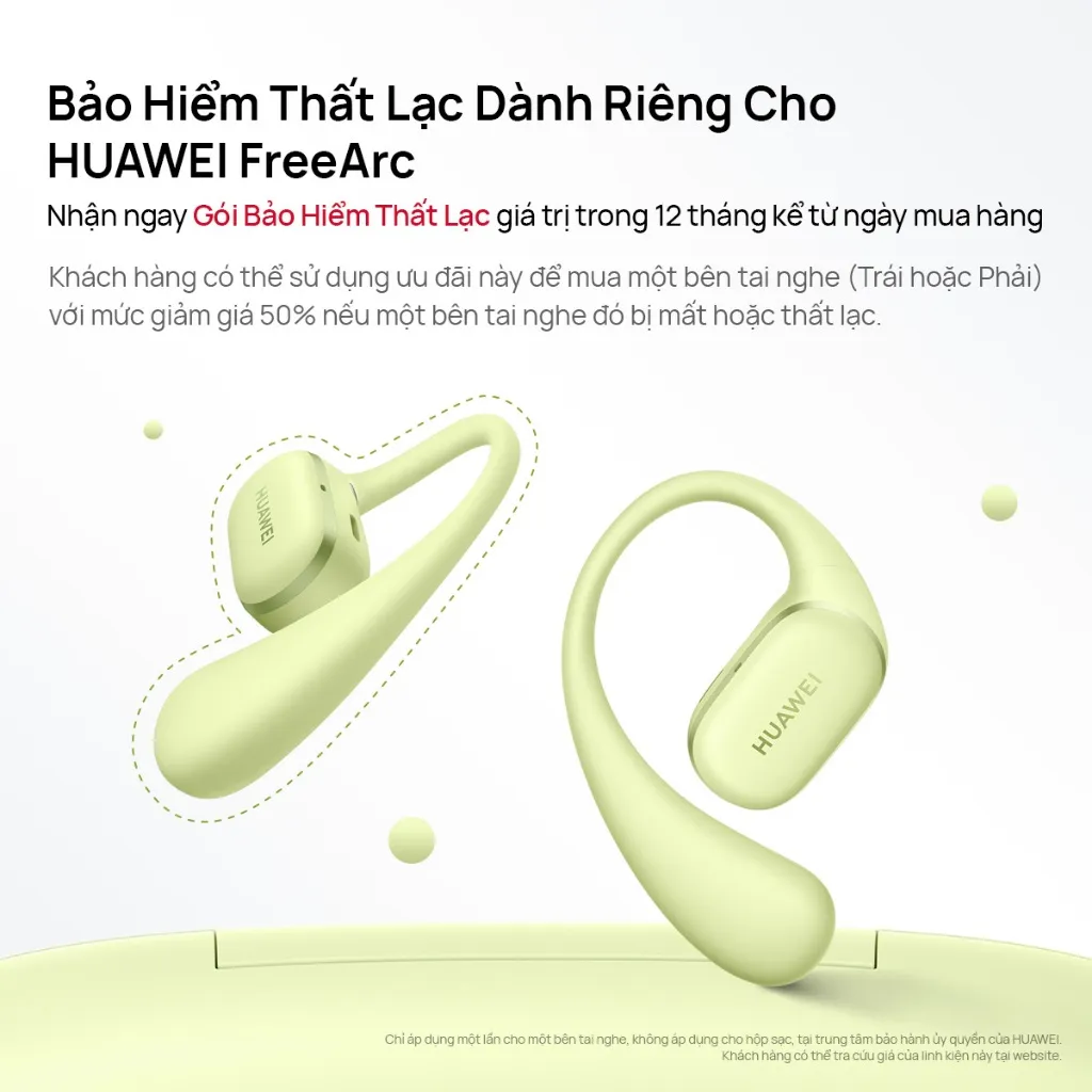 Ảnh Tai Nghe HUAWEI FreeArc Thiết Kế Góc Tam Giác 140° Tối Ưu | Chất Âm Bùng Nổ | Kháng Nước Chuẩn IP57 3