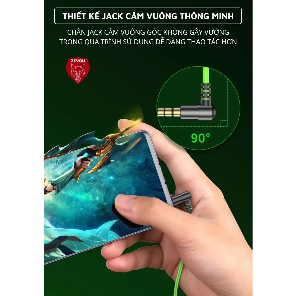 Ảnh Tai Nghe Điện Thoại Có Dây Ziyou XK036 Pro Âm Thanh Cực Đỉnh, Có Micro 3