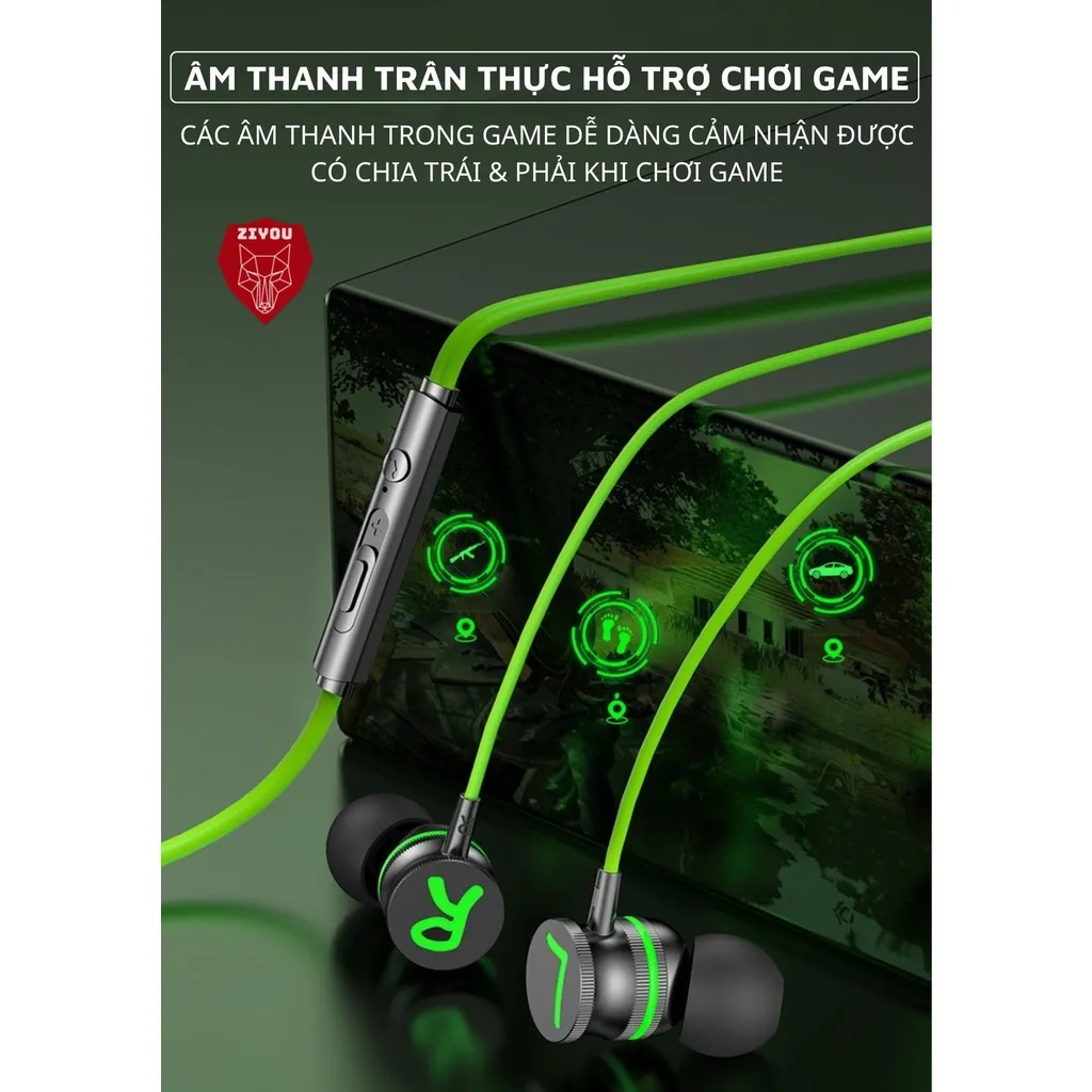Ảnh Tai Nghe Điện Thoại Có Dây Ziyou XK036 Pro Âm Thanh Cực Đỉnh, Có Micro 4
