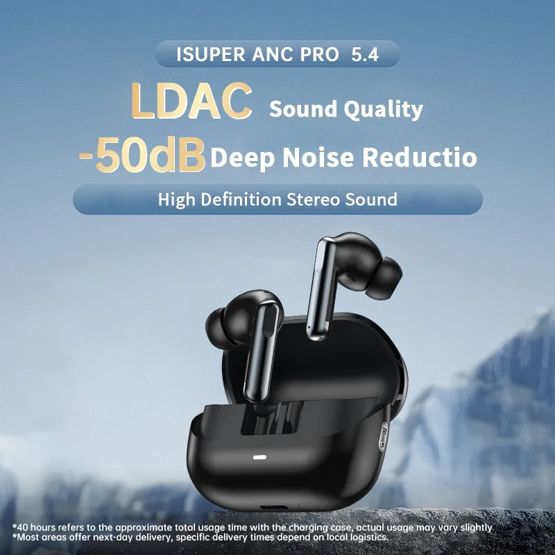 Ảnh Tai nghe iSuper Evo Buds ANC Pro Bluetooth 5.4 ANC 50dB Khử tiếng ồn, Chế độ chơi game và chất lượng âm thanh LDAC 1