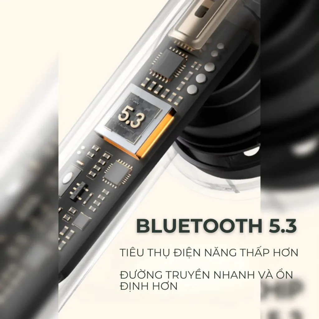 Ảnh Tai Nghe Không Dây Bluetooth 5.3 VIVAN Infinity GT2 Chống Nước IPX4 Playtime Đến 40H 4