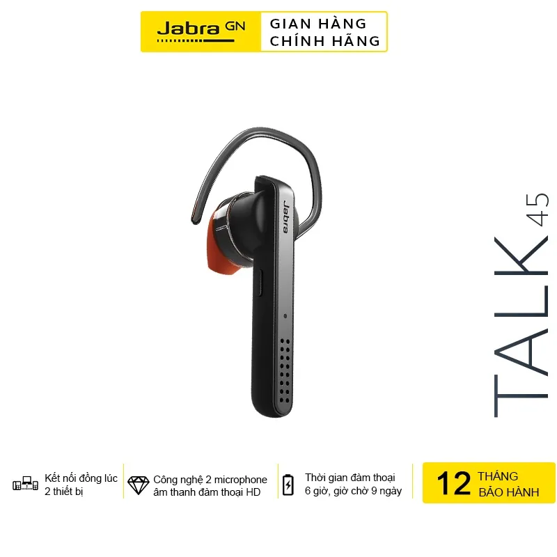 Ảnh Tai Nghe Không Dây, Bluetooth Đàm Thoại Jabra Talk 45 - Hàng Chính Hãng 2