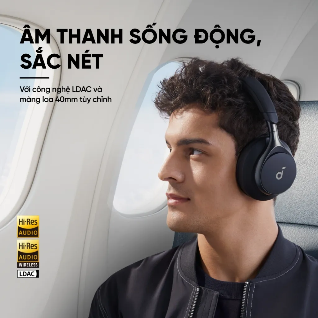 Ảnh Tai nghe không dây chụp tai soundcore Space One | Âm thanh Hi-res | Giảm ồn 98% | 55h phát nhạc 4