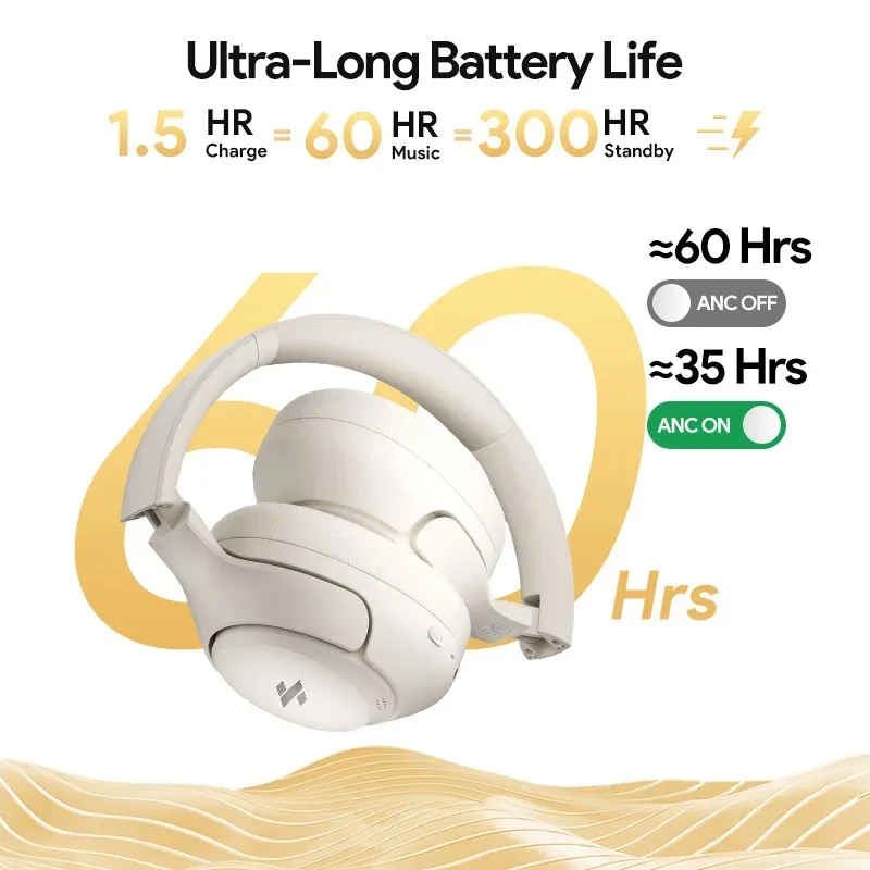 Ảnh Tai nghe không dây iSuper Sound Comfort ANC, Bluetooth 5.4, Âm thanh Hi-Res, Tai nghe khử tiếng ồn chủ động 43dB 4