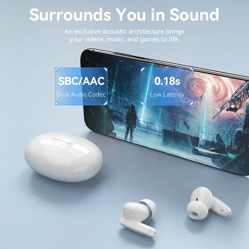 Ảnh Tai nghe không dây Vention Bluetooth 5.3 ổn định chống nước tốt nhiều màu tùy chọn 4