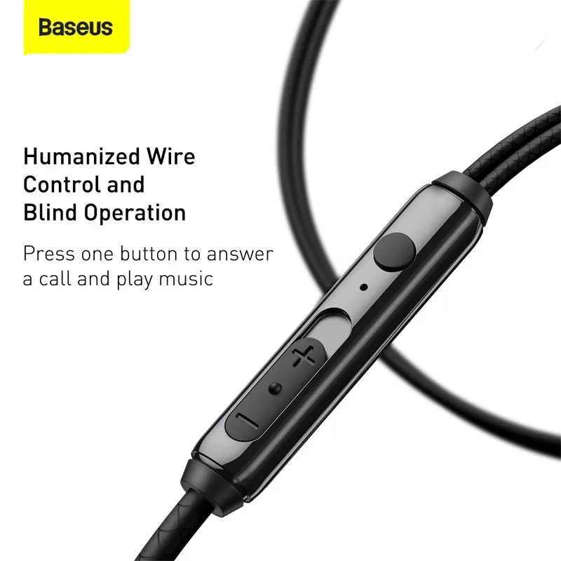 Ảnh Tai Nghe Nhét Tai Baseus H19 Âm Thanh Nổi 6D Và Mic Cho Điện Thoại Xiaomi Có Dây 3.5mm 4